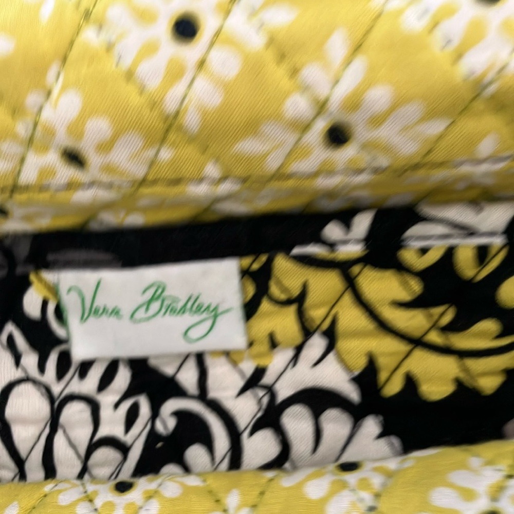 Vera Bradley Floral Black and Yellow Women's Miller  Bag - Picture 14 of 16